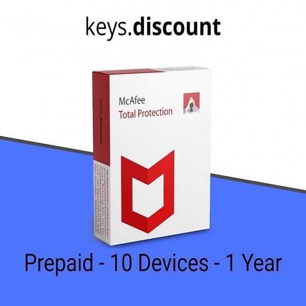  McAfee Total Protection prépayé 10 appareils 1 an