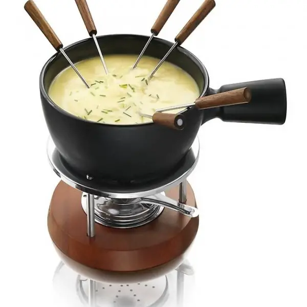  Fondueset 1.5L, Schwarz, Boska