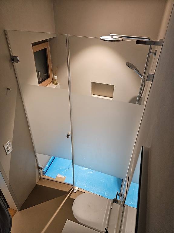 Duschwand 2-teilig Duschglas Duschtüre