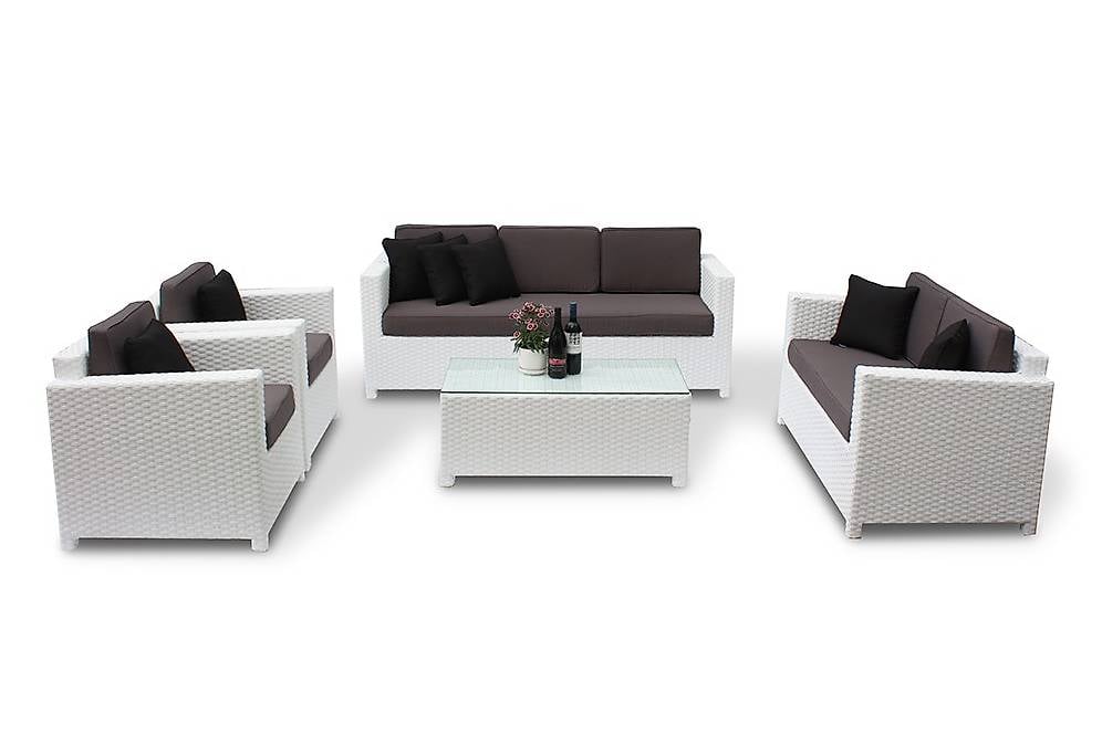 Rattanmöbel Set weiss
