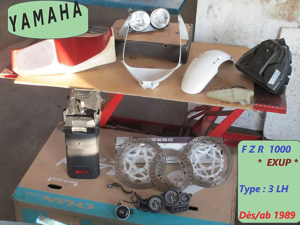 YAMAHA-FZR1000EXUP/Type3LH/1989/Motor+Mehrere teils occasion