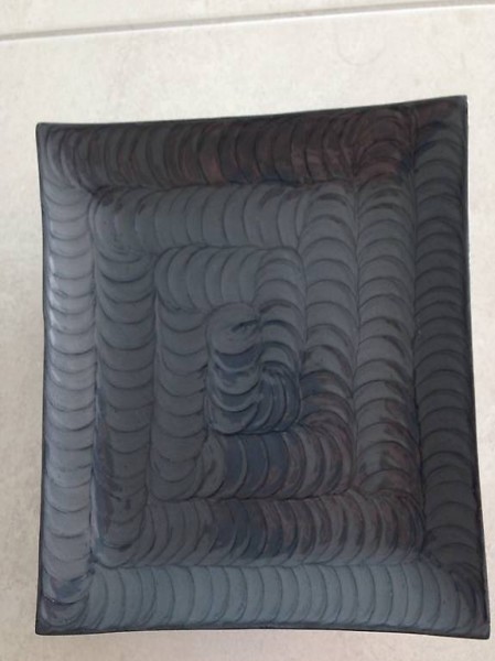 Schale Früchte Deko Schale grau