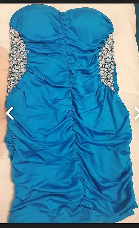 Robe bustier turquoise