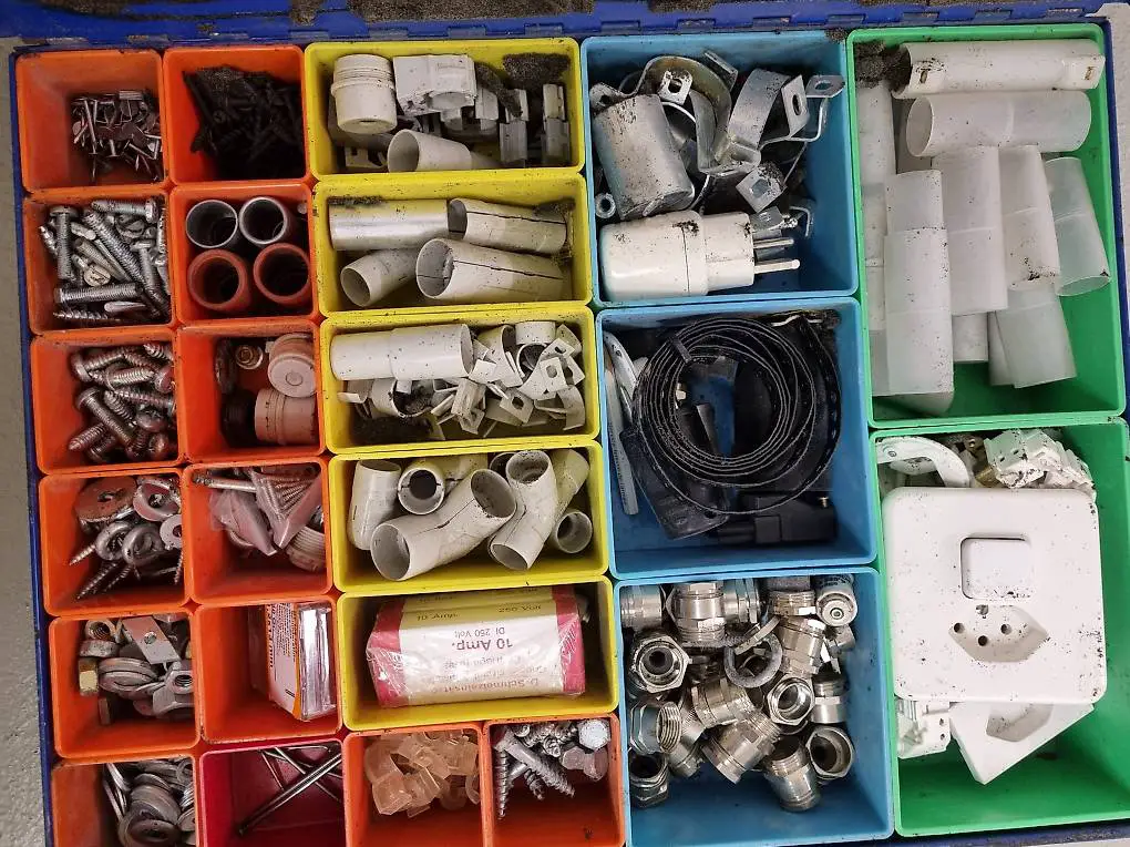 Sortimo Metall Material Kiste / Aufbewahrung Box mit Inhalt