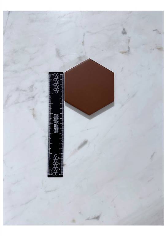 Brick Red Hexagon - Restposten - Keramik / FSTZ Platten