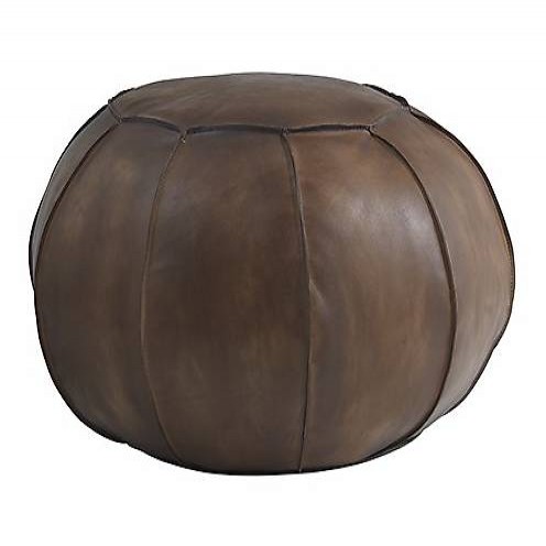  FuhrHome Pouf CASABLANCA Leder patina