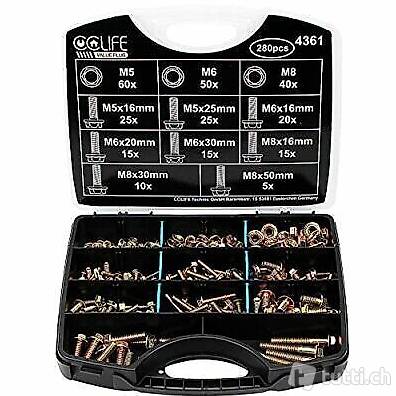  M5 M6 M8 Sechskantschrauben DIN 933 Vollgewinde 130tlg