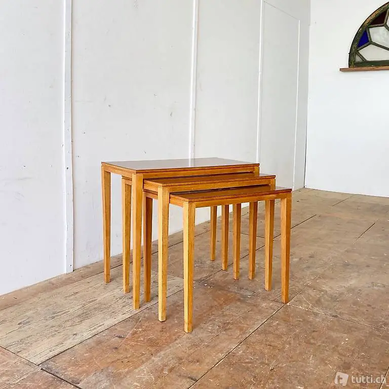  Tisch Vintage Satztische Pflanzentisch Salontisch