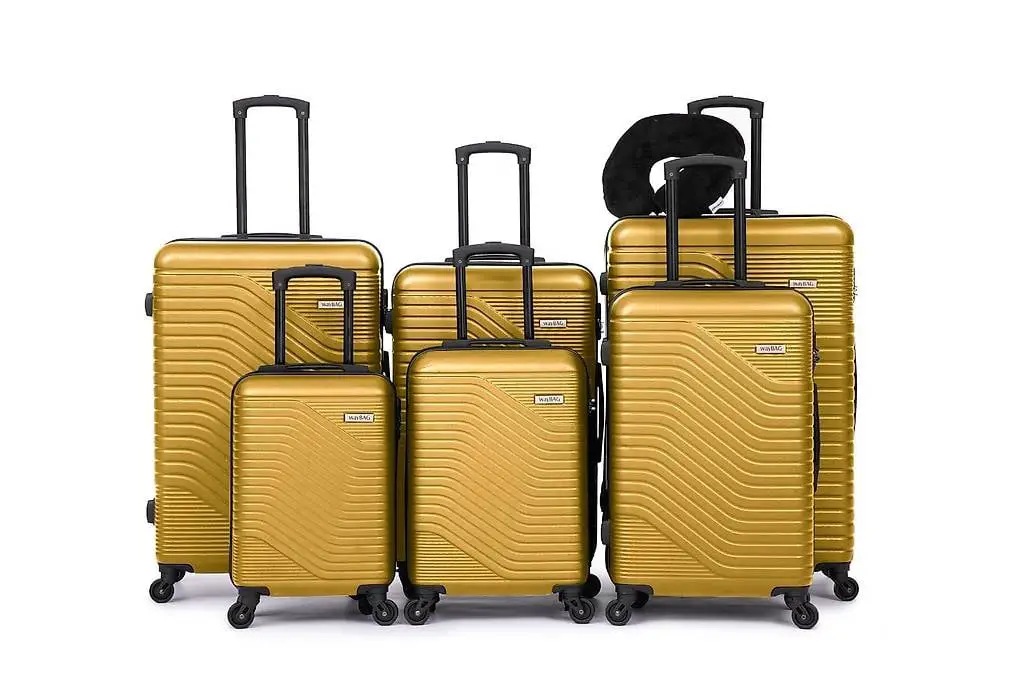7x Koffer SET Hartschalenkoffer wayBAG in GOLD NEU