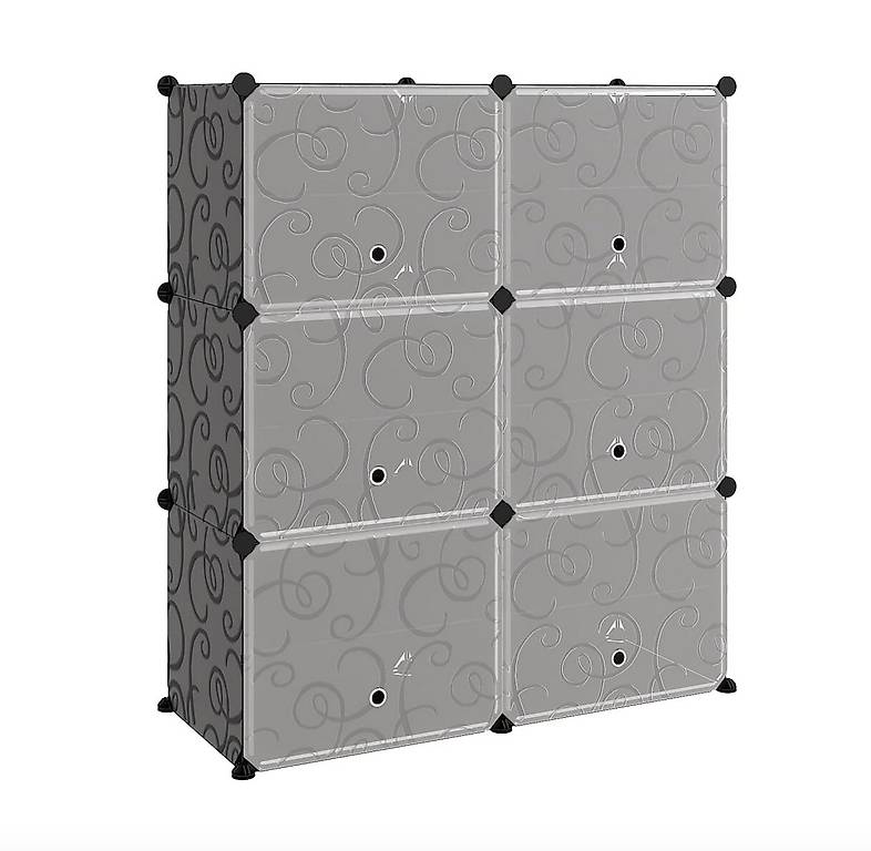 Schuhregal Schwarz 84,5x31x93,5 cm PP