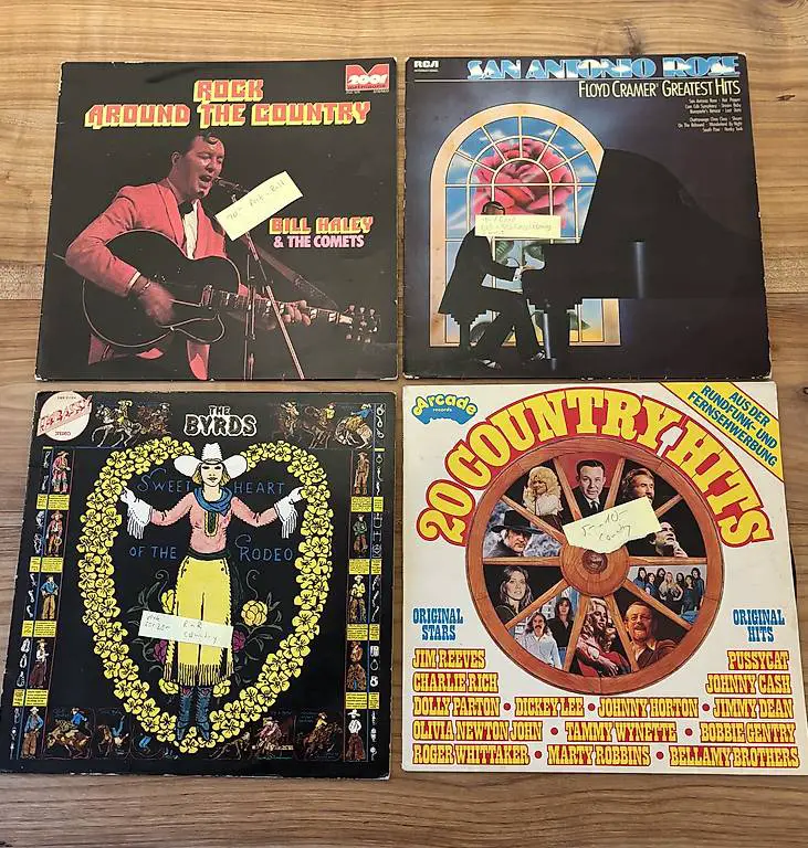 4 Country / Rock "n" Roll - Vinyl LP Schallplatten 60/70er