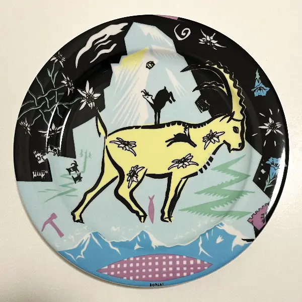 Teller Bopla Porzellan Langenthal "Top of Europe" NEU farbig