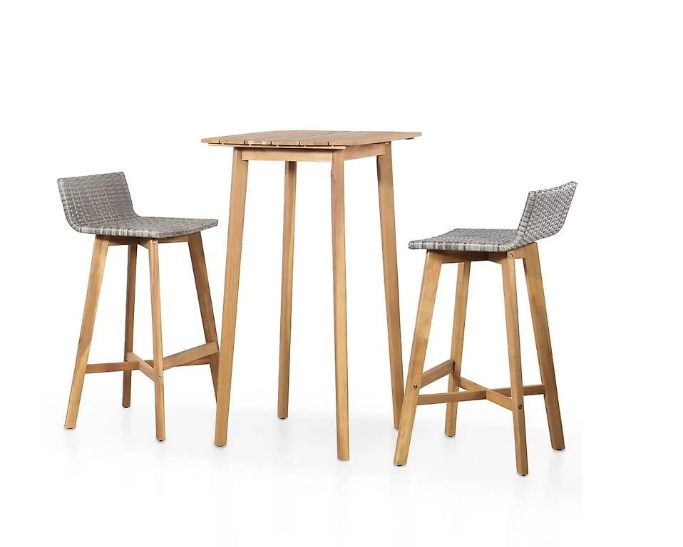 Bar-Set Akazie Massivholz