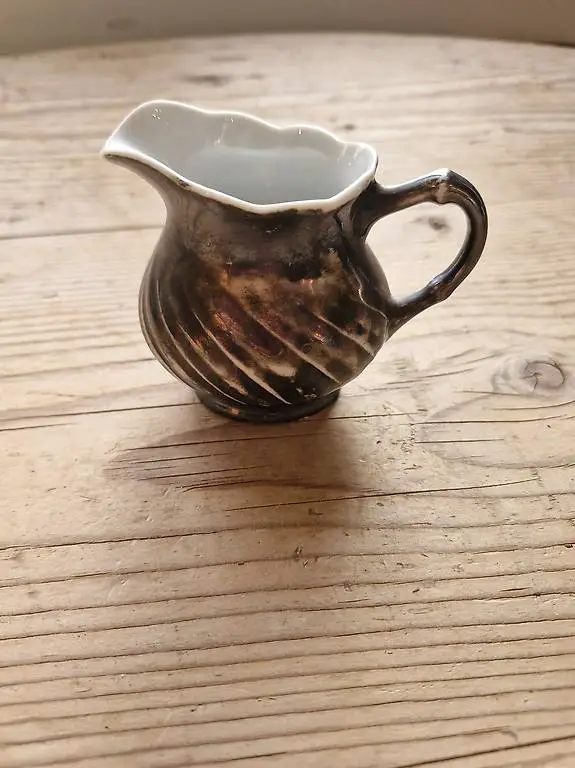 Kanne Kännchen versilbert Deko Shabbychic SF