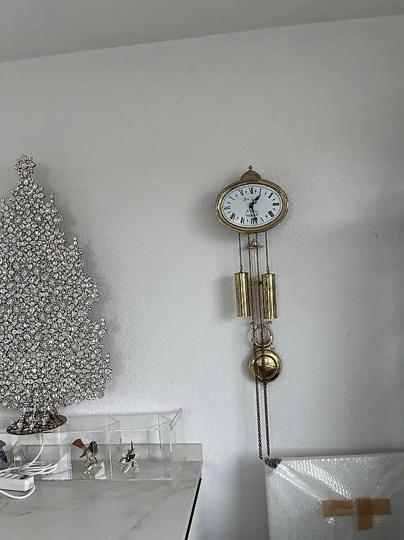 Wandpendeluhr Belle Epoque, Messing St.Gislain