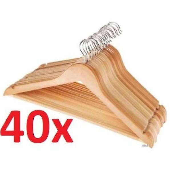  Kleiderbügel Holz 40 Stück