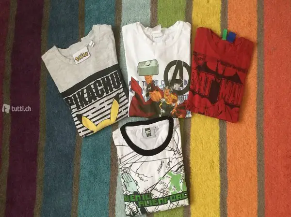 Magliette super eroi tg. 122/128 in cotone