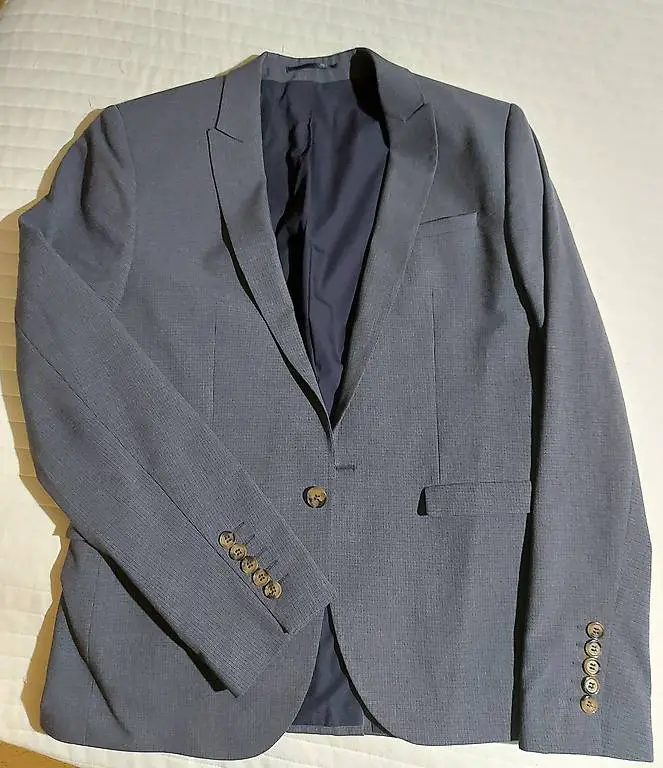 Graublauer Herrenblazer Grösse 46/48 oder 176 Kindergrösse