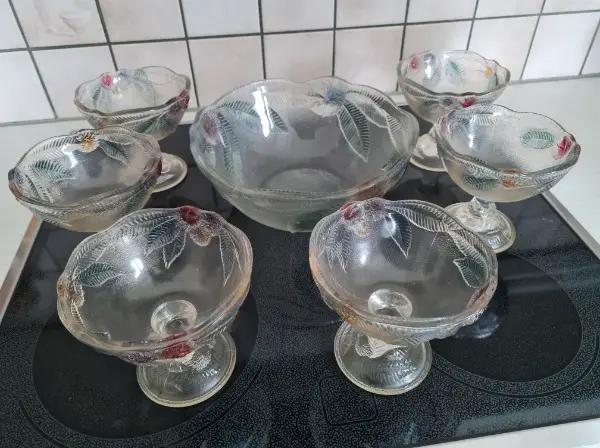 Dessert Geschirr mit Blumen