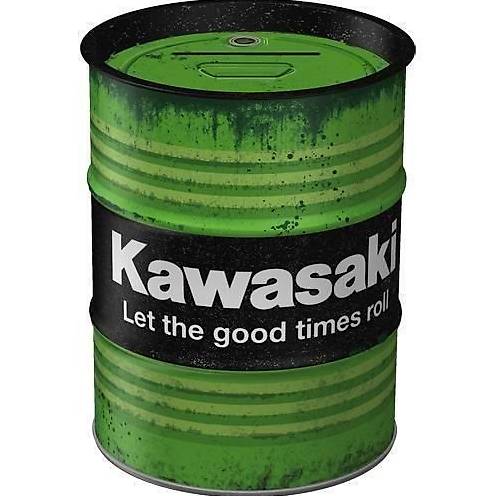 Oelfass-Design-Spardose-Kawasaki