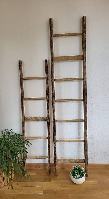 Holzleiter Leiter Garderobe Badzimmer