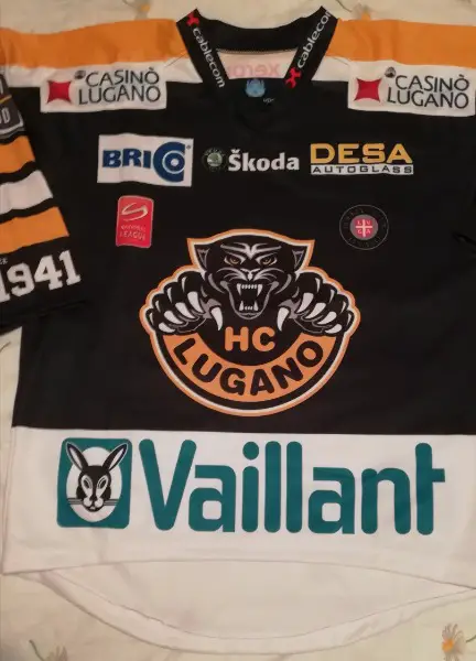 Hockey Club Lugano HCL Jersey Vintage Size L