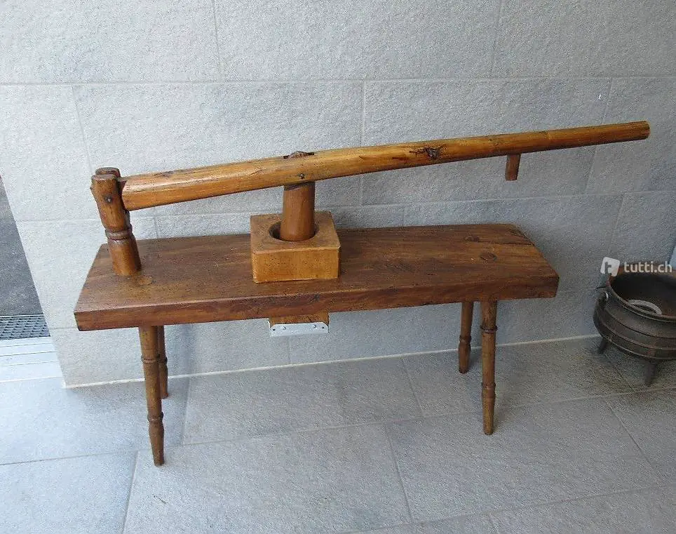  Stabellenbank Holzbank Presse antik