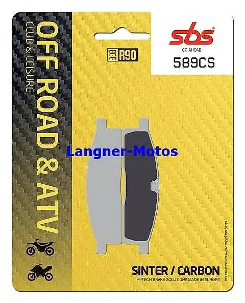 carbon bremsbelag sbs 589 cs yamaha tt-r 125, yz 65-85