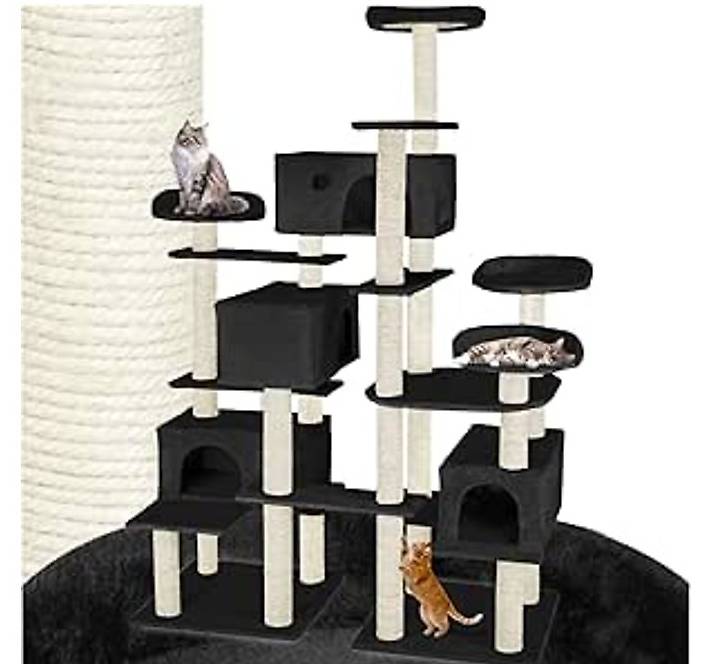 Katzen Kratzbaum gross, Katzenbaum mit Zubehör für Katze, XXL