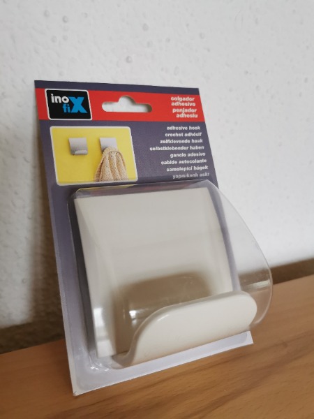 Neue grosse Wandhaken, weiss, selbstklebend, auch schraubbar