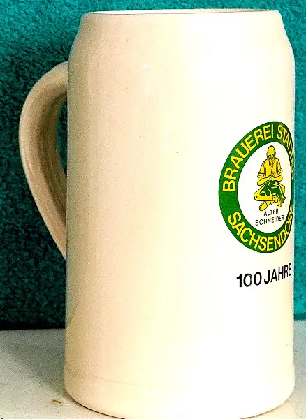 Bierkrug Steingut Stadter Sachsendorf 1Liter