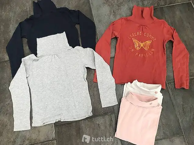 5 Rollkragen Shirts Pullis Gr. 134 La Redoute wie neu