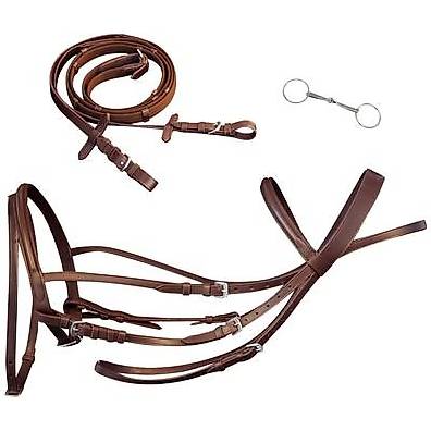 Trense Trensenzaum mit Zügeln und Gebiss braun Kolben 1948972