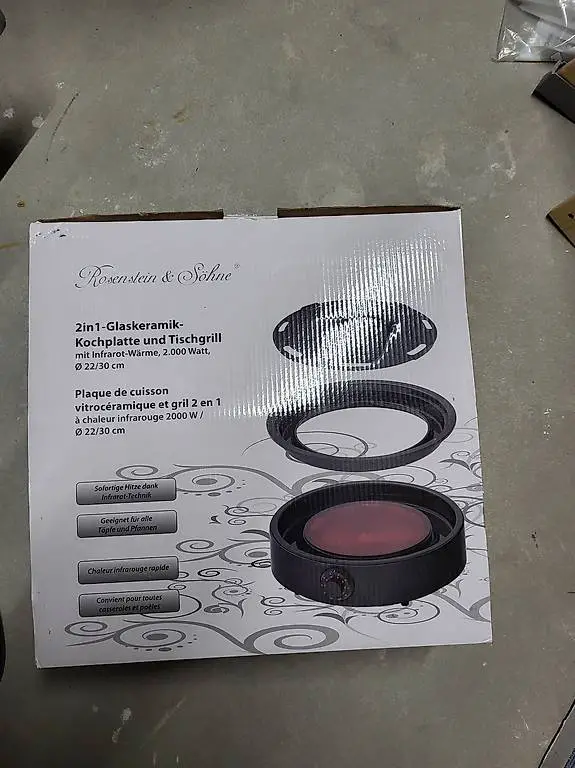 Glaskeramikkochplatte + Tischgrill