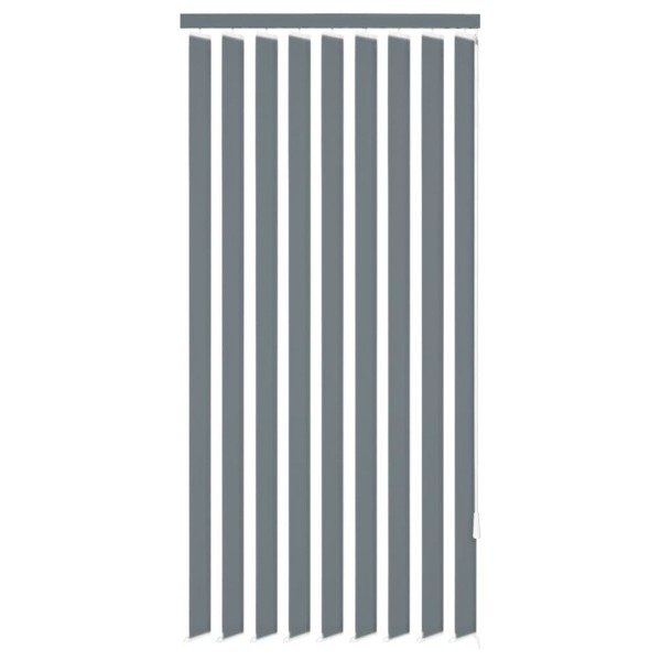  Vertikale Jalousien Grau Stoff 120x250 cm