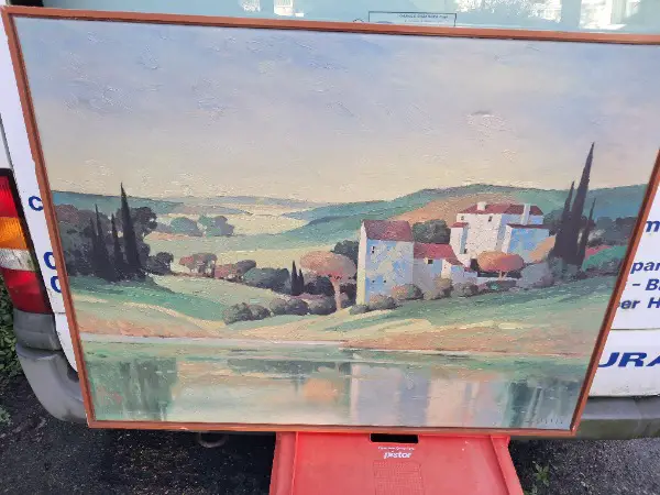 Bellissimo Quadro, Irlanda, con firma, cxiley Slette .