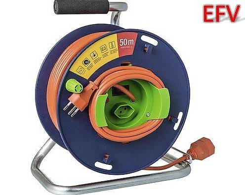 50m Loop Garten Kabelrolle von Steffen mit 2 x T13 Stecker