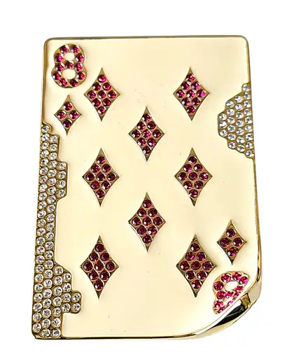 Swarovski Brosche "Spielkarte Ex Aequo 8 Diamonds Brooch"