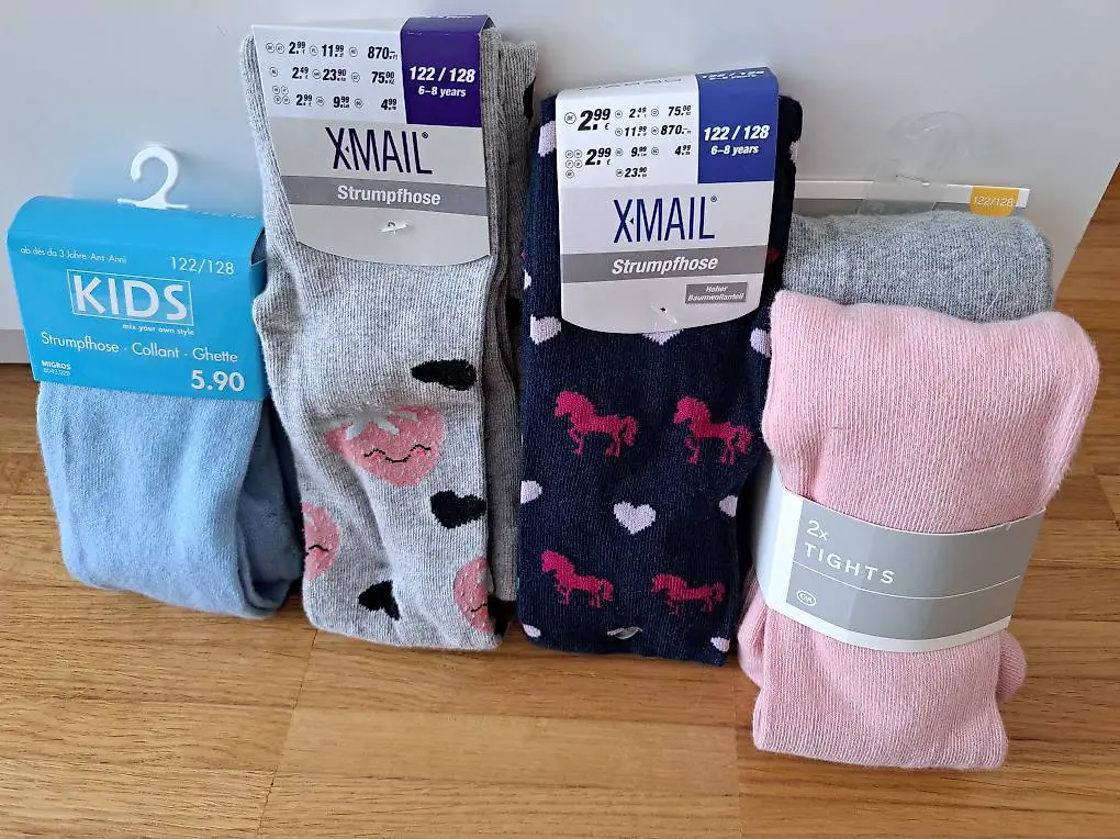 Strumpfhosen u.a von C&A, Migros Gr. 122 128 NEU