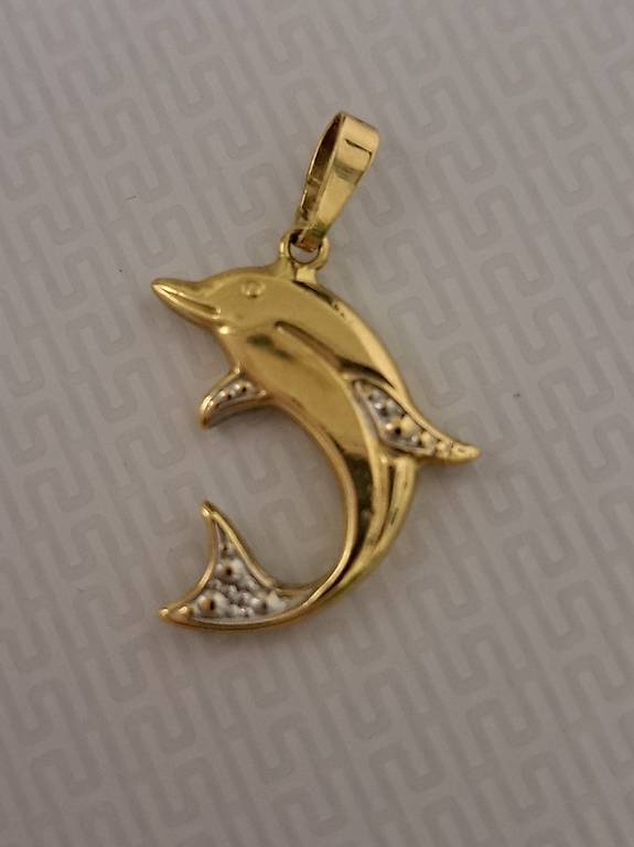 Gold Anhänger 18K mit zirkonia