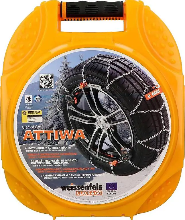 *neu* Schneeketten Weissenfels ATTIWA CLACK & GO Grösse: 9