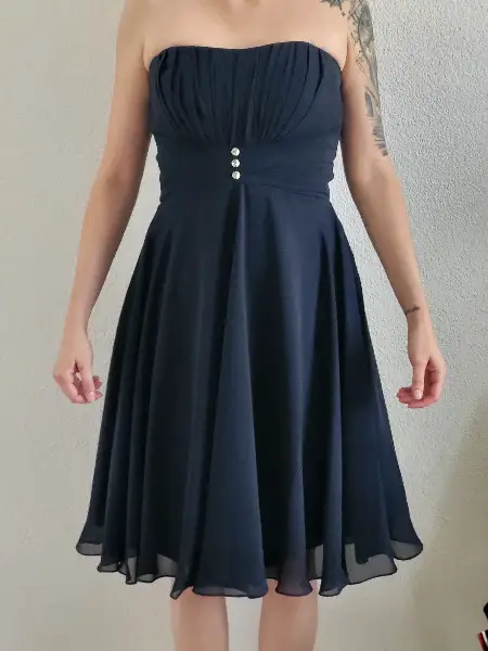 Tüll Kleid dunkelblau