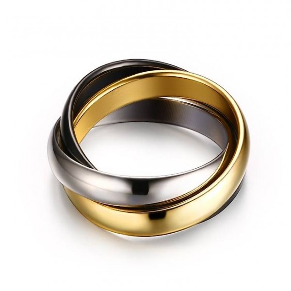 529N Damen Edelstahl Verlobungsring