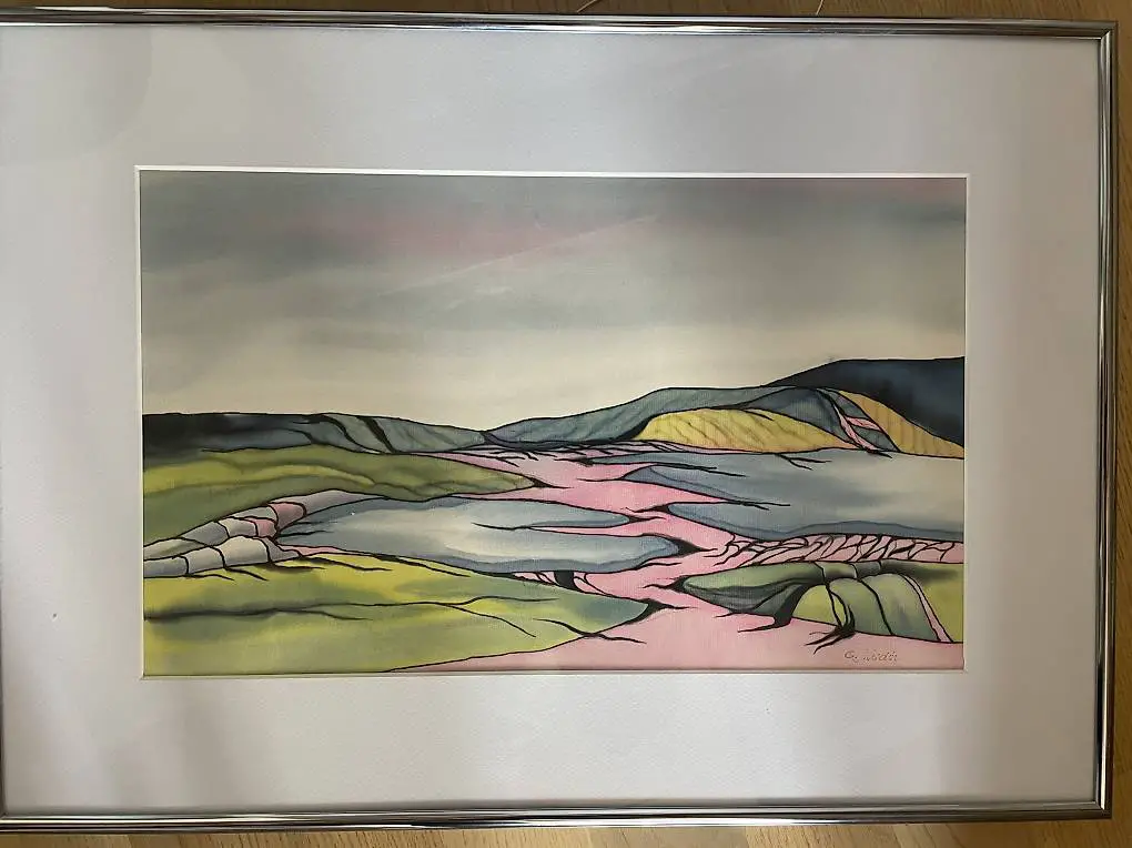 Bild - Rio Rosa - Seidenmalerei