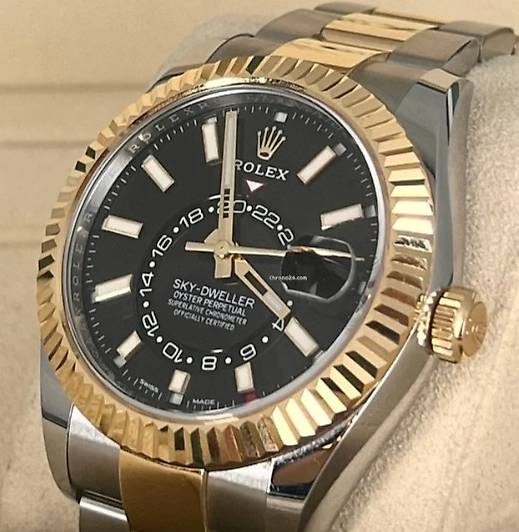 Rolex Sky Dweller Gold Stahl wenig getragen von 2021
