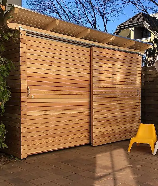 Gartenschopf /Geräteschuppen Rautenschalung Engadiner Lärche