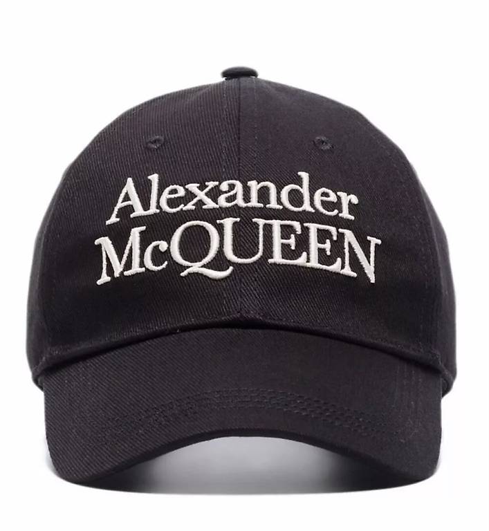 Alexander McQueen Stacked Logo Baseball Cap Black