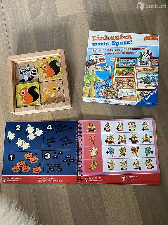 Spiel ab 3-4 Jahre und eine NEUe Federmappe (Etui)