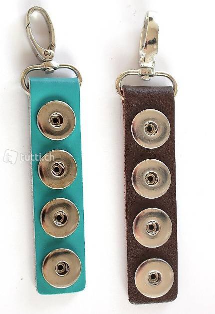 Lederschlüsselanhänger für Click Button