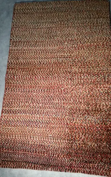 Gabbe Teppich echt, handgeknüpft aus Wolle, 92x152